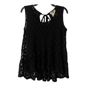 Fuzzi Italy Polka Dot Layered Top Size Medium